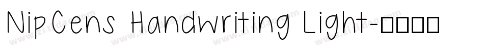 NipCens Handwriting Light字体转换